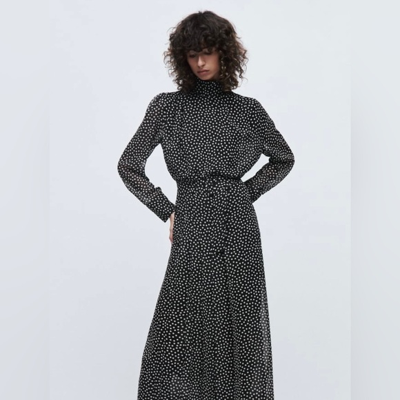 Zara Dresses & Skirts - Zara Polka Dot Print Dress